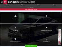Tablet Screenshot of carlocknissanoftupelo.com